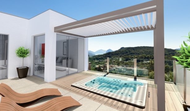 Pergola en aluminium de 5x3m - GardenSKoncept au Luxembourg Pergola en aluminium de 5x3m - GardenSKoncept au Luxembourg