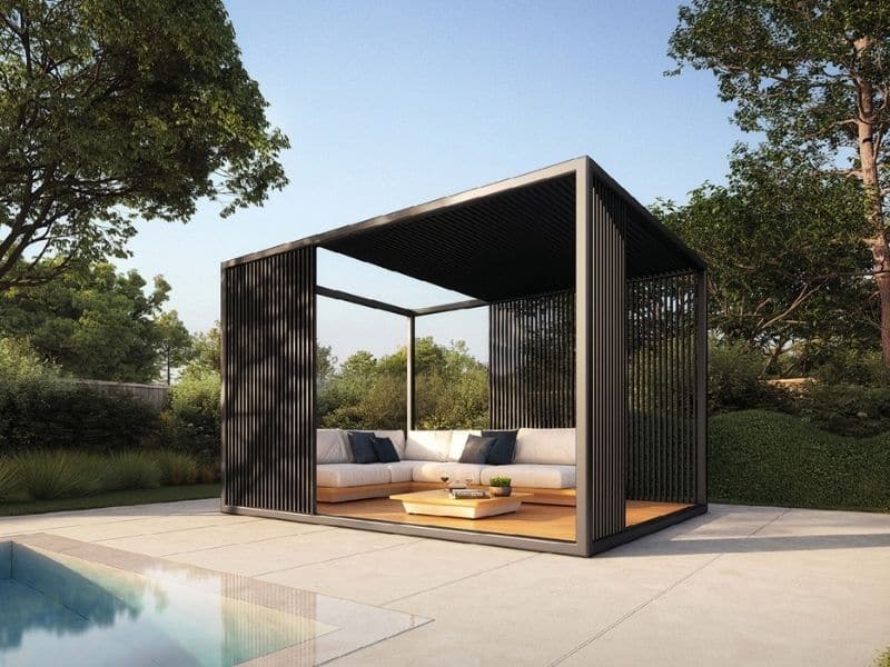Pergola moderne noire - Aluvision
