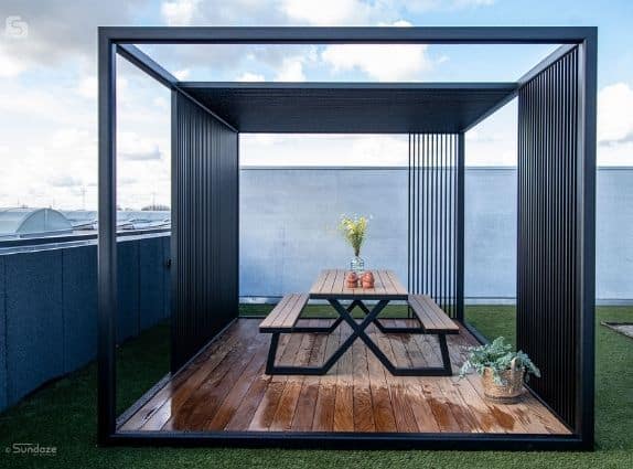 Pergola noire Sundaze - Pergola 4x3m Pergola noire Sundaze - Pergola 4x3m