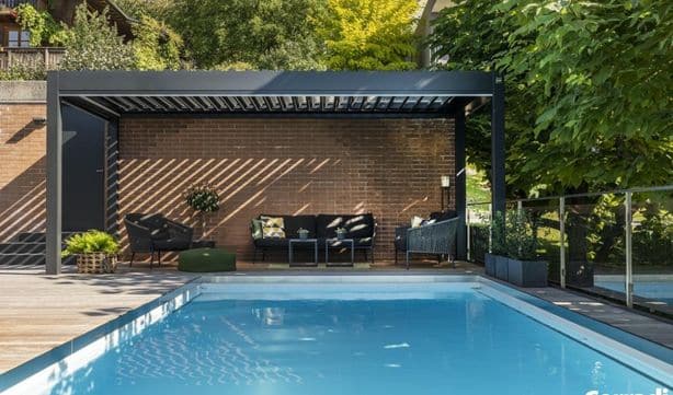 Pergola bioclimatique en alu 8x6m - Luxembourg Pergola bioclimatique en alu 8x6m - Luxembourg